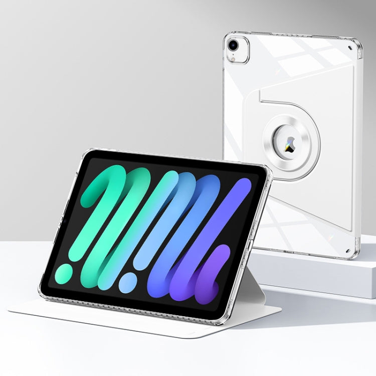 For iPad mini 6 / mini 2024 Magnetic Split Leather Smart Tablet Case(White) - iPad mini 6 Cases by buy2fix | Online Shopping UK | buy2fix