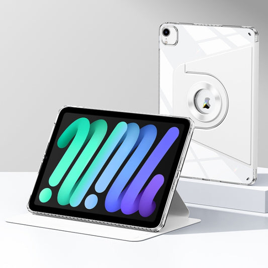 For iPad mini 6 / mini 2024 Magnetic Split Leather Smart Tablet Case(White) - iPad mini 6 Cases by buy2fix | Online Shopping UK | buy2fix