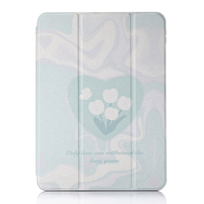 For iPad Pro 11 2022 / 2021 / 2020 Split Drawer Rotation Painted Leather Smart Tablet Case(Flowers) - iPad Pro 11 (2022/2021) Cases by buy2fix | Online Shopping UK | buy2fix