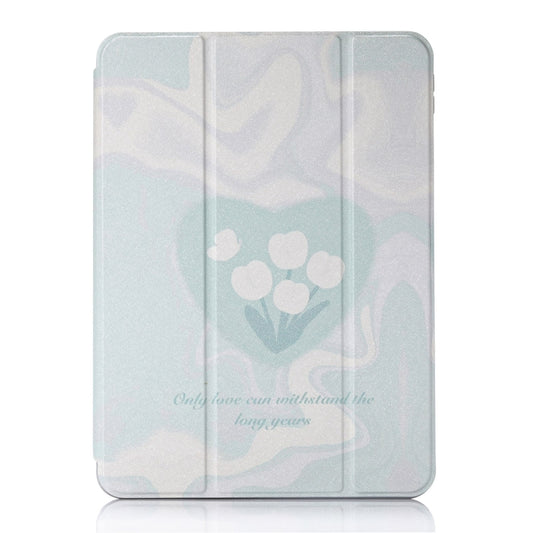 For iPad Pro 11 2022 / 2021 / 2020 Split Drawer Rotation Painted Leather Smart Tablet Case(Flowers) - iPad Pro 11 (2022/2021) Cases by buy2fix | Online Shopping UK | buy2fix