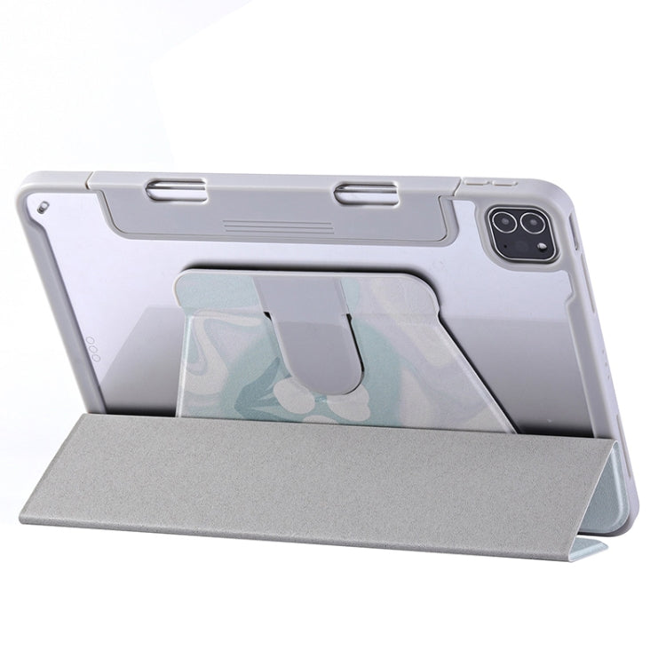 For iPad Pro 11 2022 / 2021 / 2020 Split Drawer Rotation Painted Leather Smart Tablet Case(Flowers) - iPad Pro 11 (2022/2021) Cases by buy2fix | Online Shopping UK | buy2fix