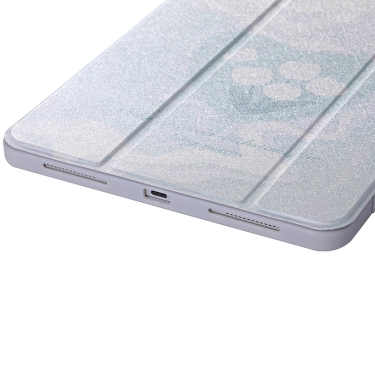 For iPad Pro 11 2022 / 2021 / 2020 Split Drawer Rotation Painted Leather Smart Tablet Case(Flowers) - iPad Pro 11 (2022/2021) Cases by buy2fix | Online Shopping UK | buy2fix