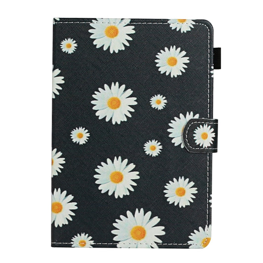 For 8 inch Universal Tablet PC Flower Pattern Horizontal Flip Leather Case with Card Slots & Holder(Small Daisies) - 8 inch by buy2fix | Online Shopping UK | buy2fix