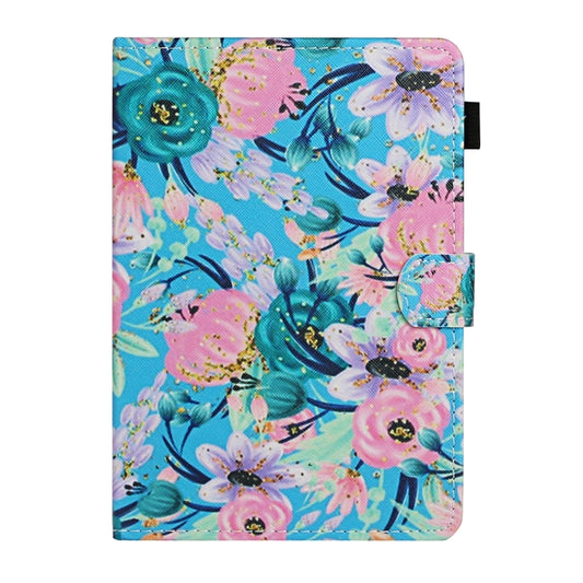 For 8 inch Universal Tablet PC Flower Pattern Horizontal Flip Leather Case with Card Slots & Holder(Pink Flower) - 8 inch by buy2fix | Online Shopping UK | buy2fix