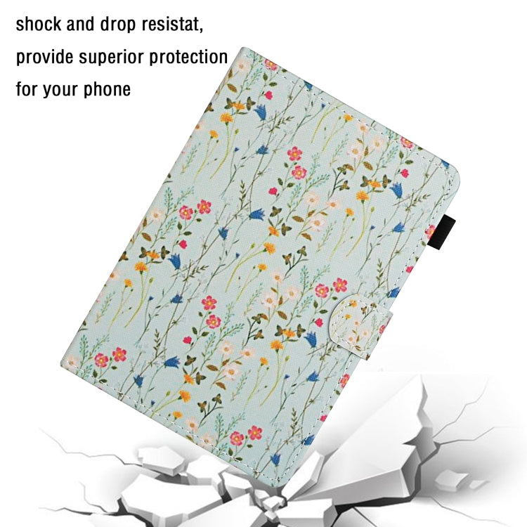 For 8 inch Universal Tablet PC Flower Pattern Horizontal Flip Leather Case with Card Slots & Holder(Small Floral) - 8 inch by buy2fix | Online Shopping UK | buy2fix