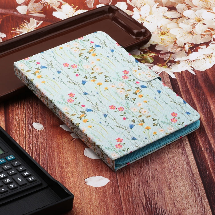 For 8 inch Universal Tablet PC Flower Pattern Horizontal Flip Leather Case with Card Slots & Holder(Small Floral) - 8 inch by buy2fix | Online Shopping UK | buy2fix