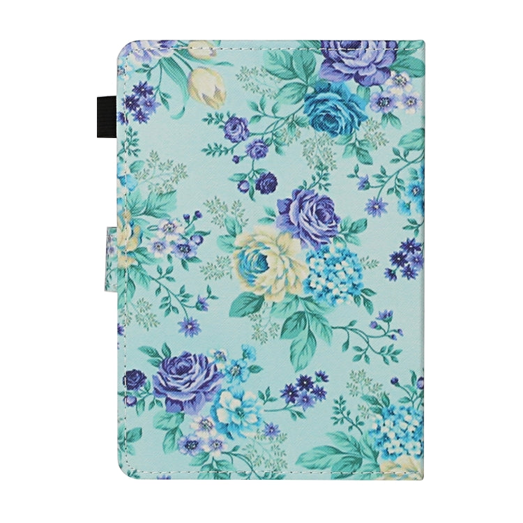 For 10 inch Universal Tablet PC Flower Pattern Horizontal Flip Leather Case with Card Slots & Holder(Purple Flower) - 10 - 11 inch by buy2fix | Online Shopping UK | buy2fix