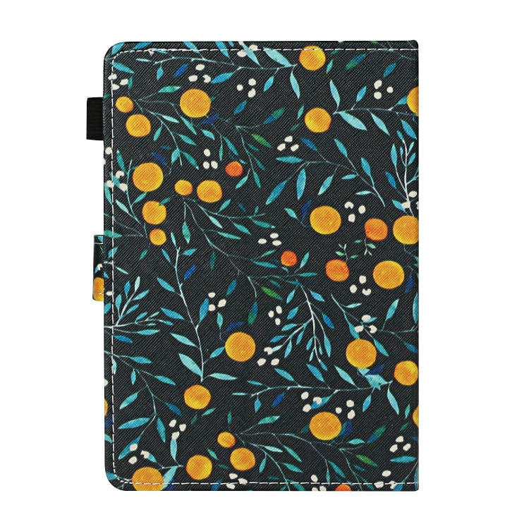 For 10 inch Universal Tablet PC Flower Pattern Horizontal Flip Leather Case with Card Slots & Holder(Yellow Fruit) - 10 - 11 inch by buy2fix | Online Shopping UK | buy2fix