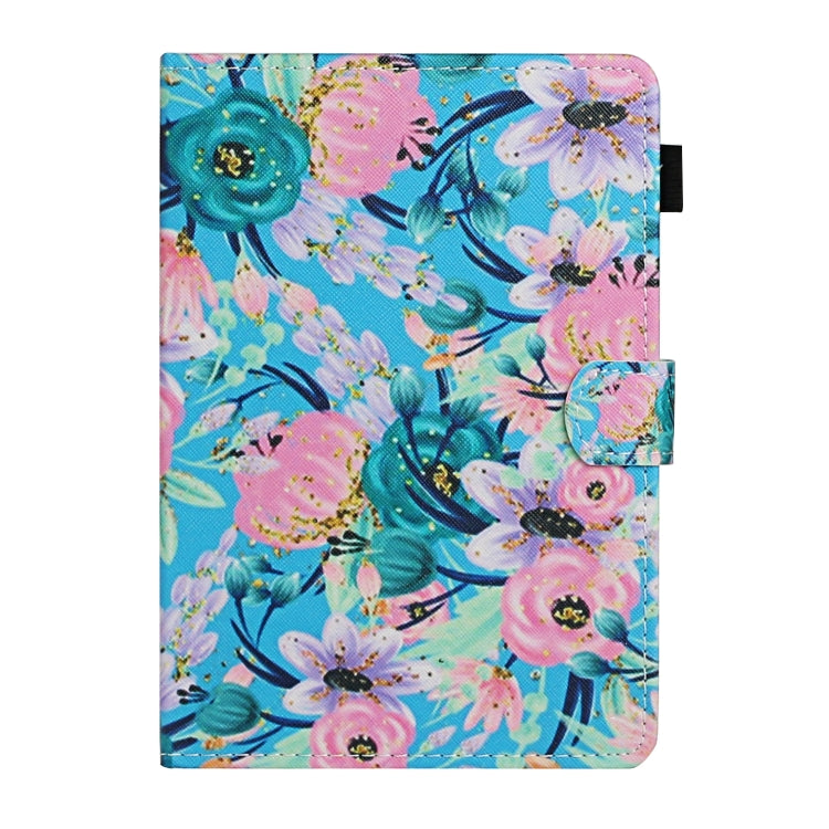 For 10 inch Universal Tablet PC Flower Pattern Horizontal Flip Leather Case with Card Slots & Holder(Pink Flower) - 10 - 11 inch by buy2fix | Online Shopping UK | buy2fix