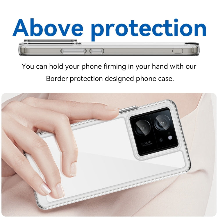 For Xiaomi 13T Colorful Series Acrylic Hybrid TPU Phone Case(Transparent) - Xiaomi Cases by buy2fix | Online Shopping UK | buy2fix