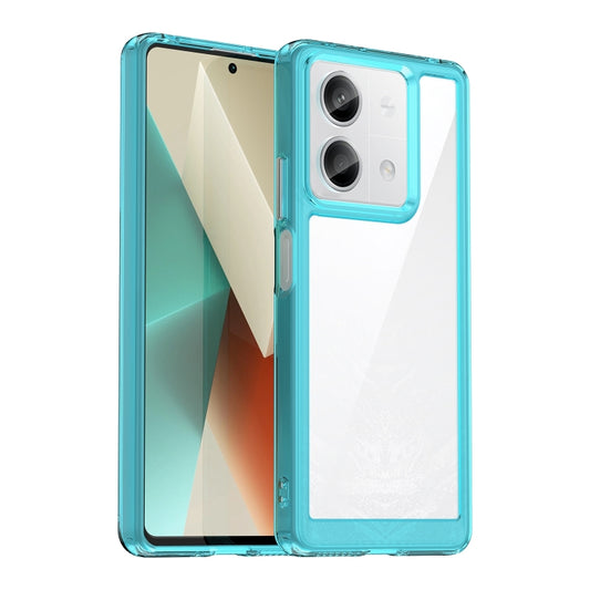 For Xiaomi Redmi Note 13 5G Colorful Series Acrylic Hybrid TPU Phone Case(Transparent Blue) - Xiaomi Cases by buy2fix | Online Shopping UK | buy2fix