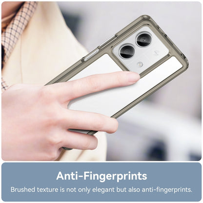 For Xiaomi Redmi Note 13 5G Colorful Series Acrylic Hybrid TPU Phone Case(Transparent Grey) - Xiaomi Cases by buy2fix | Online Shopping UK | buy2fix