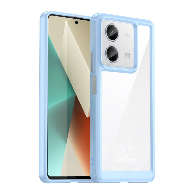 For Xiaomi Redmi Note 13 5G Colorful Series Acrylic Hybrid TPU Phone Case(Blue) - Xiaomi Cases by buy2fix | Online Shopping UK | buy2fix