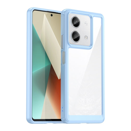 For Xiaomi Redmi Note 13 5G Colorful Series Acrylic Hybrid TPU Phone Case(Blue) - Xiaomi Cases by buy2fix | Online Shopping UK | buy2fix