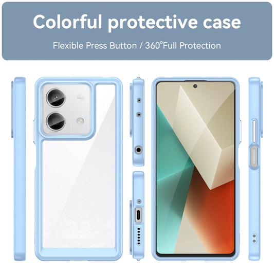 For Xiaomi Redmi Note 13 5G Colorful Series Acrylic Hybrid TPU Phone Case(Blue) - Xiaomi Cases by buy2fix | Online Shopping UK | buy2fix