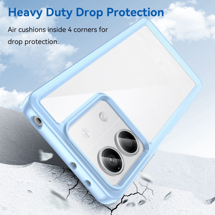 For Xiaomi Redmi Note 13 5G Colorful Series Acrylic Hybrid TPU Phone Case(Blue) - Xiaomi Cases by buy2fix | Online Shopping UK | buy2fix
