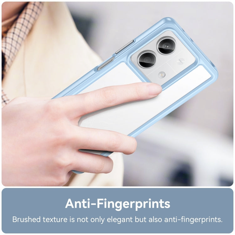 For Xiaomi Redmi Note 13 5G Colorful Series Acrylic Hybrid TPU Phone Case(Blue) - Xiaomi Cases by buy2fix | Online Shopping UK | buy2fix