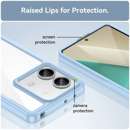 For Xiaomi Redmi Note 13 5G Colorful Series Acrylic Hybrid TPU Phone Case(Blue) - Xiaomi Cases by buy2fix | Online Shopping UK | buy2fix