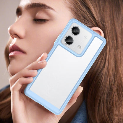 For Xiaomi Redmi Note 13 5G Colorful Series Acrylic Hybrid TPU Phone Case(Blue) - Xiaomi Cases by buy2fix | Online Shopping UK | buy2fix