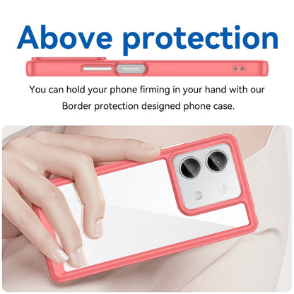 For Xiaomi Redmi Note 13 5G Colorful Series Acrylic Hybrid TPU Phone Case(Red) - Xiaomi Cases by buy2fix | Online Shopping UK | buy2fix