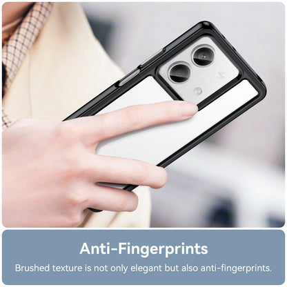 For Xiaomi Redmi Note 13 5G Colorful Series Acrylic Hybrid TPU Phone Case(Black) - Xiaomi Cases by buy2fix | Online Shopping UK | buy2fix