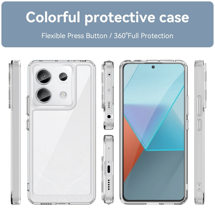 For Xiaomi Redmi Note 13 Pro 5G Colorful Series Acrylic Hybrid TPU Phone Case(Transparent) - Xiaomi Cases by buy2fix | Online Shopping UK | buy2fix