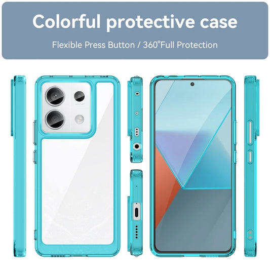 For Xiaomi Redmi Note 13 Pro 5G Colorful Series Acrylic Hybrid TPU Phone Case(Transparent Blue) - Xiaomi Cases by buy2fix | Online Shopping UK | buy2fix
