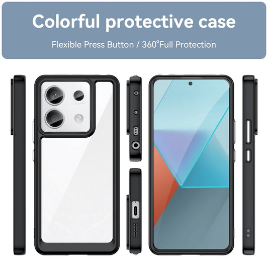 For Xiaomi Redmi Note 13 Pro 5G Colorful Series Acrylic Hybrid TPU Phone Case(Black) - Xiaomi Cases by buy2fix | Online Shopping UK | buy2fix