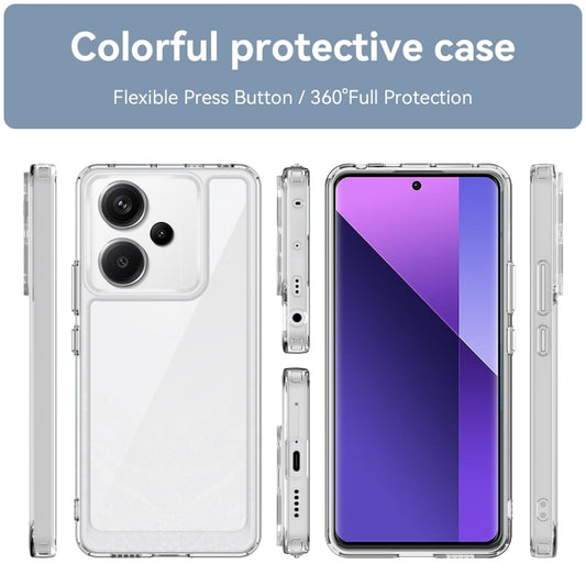 For Xiaomi Redmi Note 13 Pro+ Colorful Series Acrylic Hybrid TPU Phone Case(Transparent) - Xiaomi Cases by buy2fix | Online Shopping UK | buy2fix