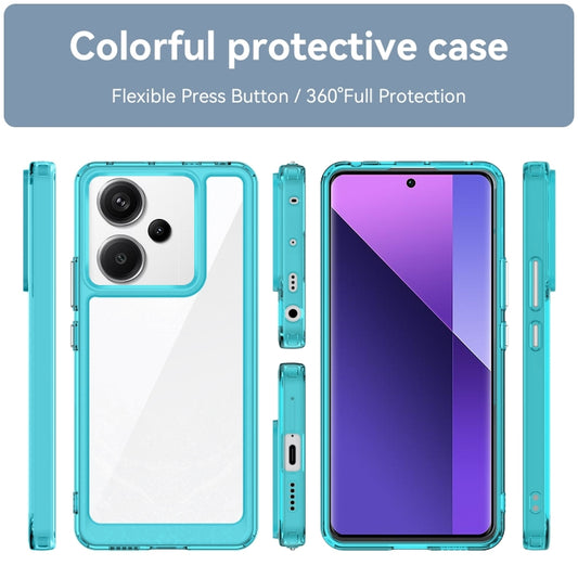 For Xiaomi Redmi Note 13 Pro+ Colorful Series Acrylic Hybrid TPU Phone Case(Transparent Blue) - Xiaomi Cases by buy2fix | Online Shopping UK | buy2fix