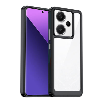 For Xiaomi Redmi Note 13 Pro+ Colorful Series Acrylic Hybrid TPU Phone Case(Black) - Xiaomi Cases by buy2fix | Online Shopping UK | buy2fix