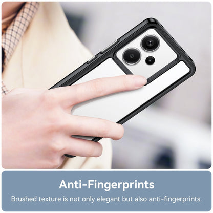 For Xiaomi Redmi Note 13 Pro+ Colorful Series Acrylic Hybrid TPU Phone Case(Black) - Xiaomi Cases by buy2fix | Online Shopping UK | buy2fix