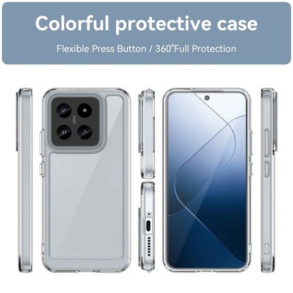 For Xiaomi 14 Colorful Series Acrylic Hybrid TPU Phone Case(Transparent) - Xiaomi Cases by buy2fix | Online Shopping UK | buy2fix