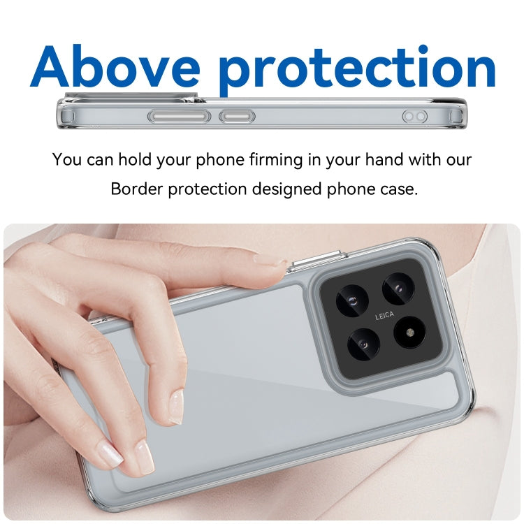 For Xiaomi 14 Colorful Series Acrylic Hybrid TPU Phone Case(Transparent) - Xiaomi Cases by buy2fix | Online Shopping UK | buy2fix