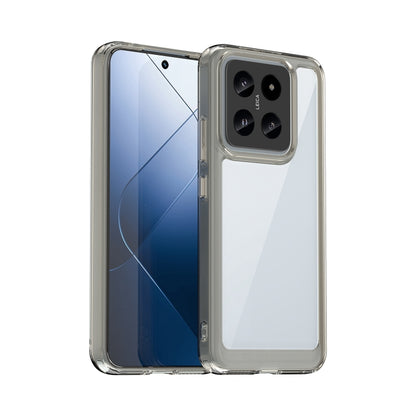 For Xiaomi 14 Colorful Series Acrylic Hybrid TPU Phone Case(Transparent Grey) - Xiaomi Cases by buy2fix | Online Shopping UK | buy2fix