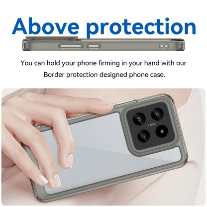 For Xiaomi 14 Colorful Series Acrylic Hybrid TPU Phone Case(Transparent Grey) - Xiaomi Cases by buy2fix | Online Shopping UK | buy2fix