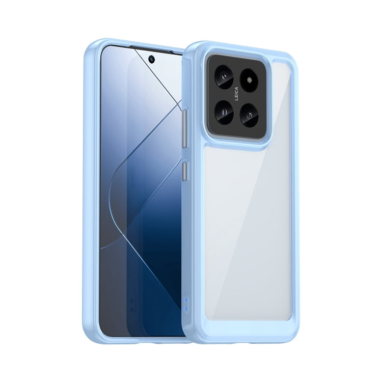 For Xiaomi 14 Colorful Series Acrylic Hybrid TPU Phone Case(Blue) - Xiaomi Cases by buy2fix | Online Shopping UK | buy2fix