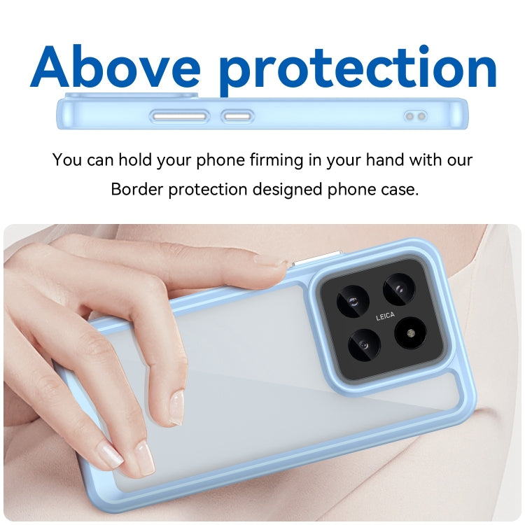 For Xiaomi 14 Colorful Series Acrylic Hybrid TPU Phone Case(Blue) - Xiaomi Cases by buy2fix | Online Shopping UK | buy2fix