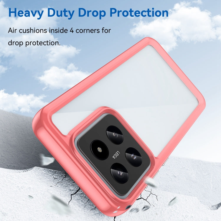 For Xiaomi 14 Colorful Series Acrylic Hybrid TPU Phone Case(Red) - Xiaomi Cases by buy2fix | Online Shopping UK | buy2fix