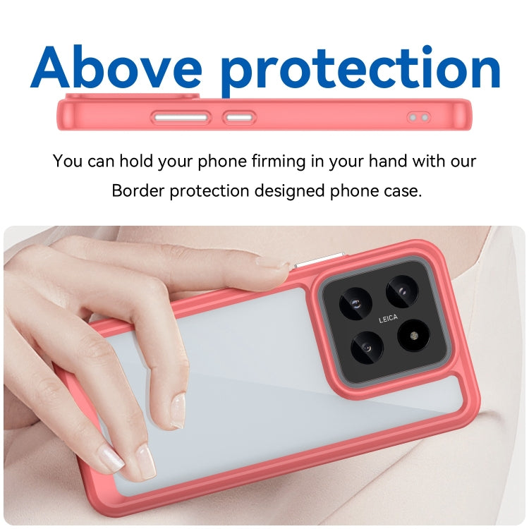 For Xiaomi 14 Colorful Series Acrylic Hybrid TPU Phone Case(Red) - Xiaomi Cases by buy2fix | Online Shopping UK | buy2fix
