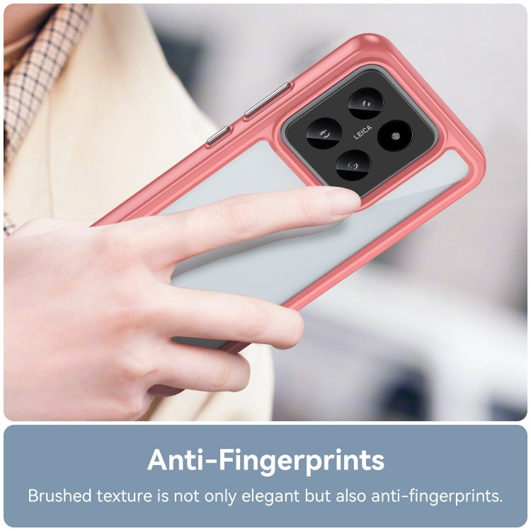 For Xiaomi 14 Colorful Series Acrylic Hybrid TPU Phone Case(Red) - Xiaomi Cases by buy2fix | Online Shopping UK | buy2fix