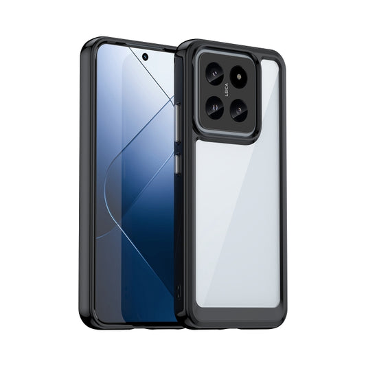 For Xiaomi 14 Colorful Series Acrylic Hybrid TPU Phone Case(Black) - Xiaomi Cases by buy2fix | Online Shopping UK | buy2fix