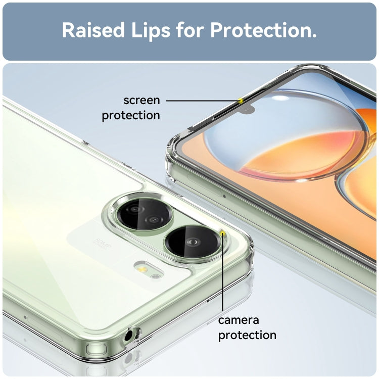 For Xiaomi Redmi 13C 4G Colorful Series Acrylic Hybrid TPU Phone Case(Transparent) by buy2fix