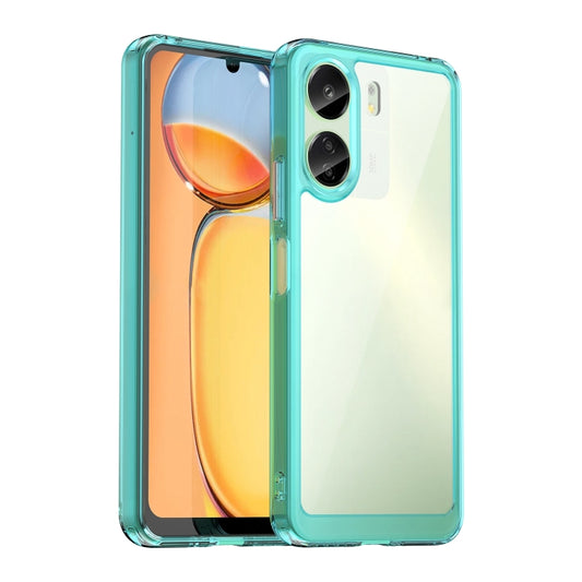 For Xiaomi Redmi 13C 4G Colorful Series Acrylic Hybrid TPU Phone Case(Transparent Blue) by buy2fix