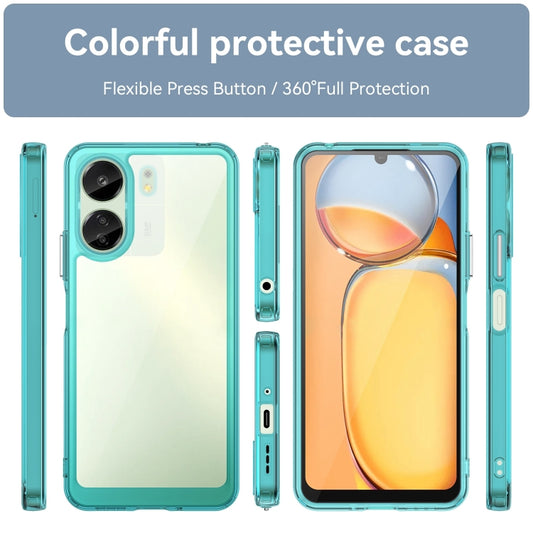 For Xiaomi Redmi 13C 4G Colorful Series Acrylic Hybrid TPU Phone Case(Transparent Blue) by buy2fix