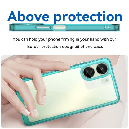 For Xiaomi Redmi 13C 4G Colorful Series Acrylic Hybrid TPU Phone Case(Transparent Blue) by buy2fix