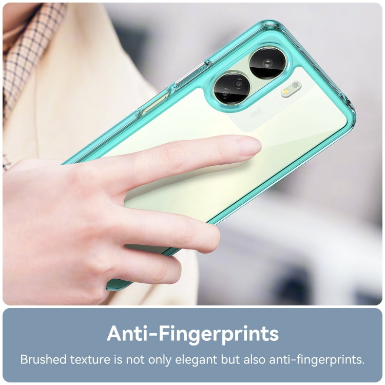 For Xiaomi Redmi 13C 4G Colorful Series Acrylic Hybrid TPU Phone Case(Transparent Blue) by buy2fix