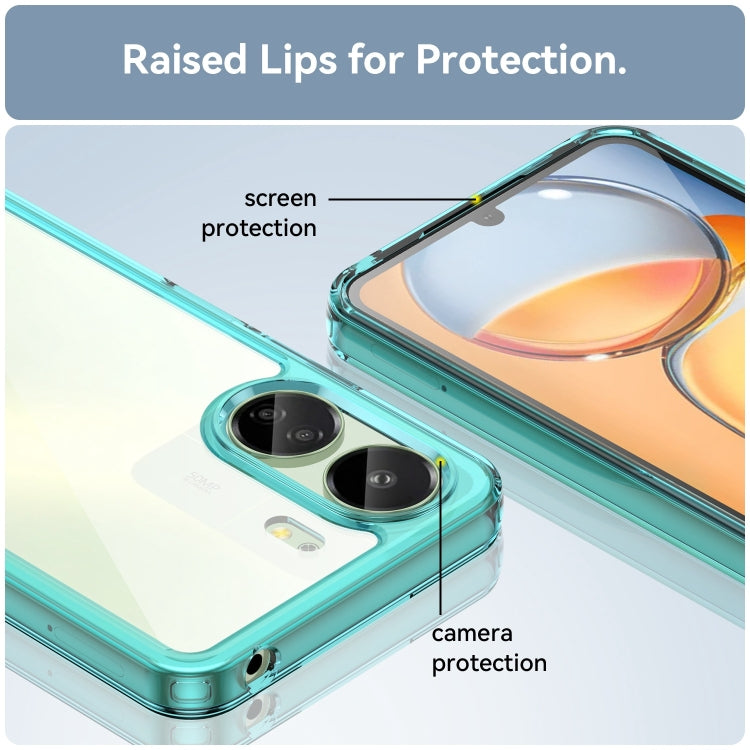 For Xiaomi Redmi 13C 4G Colorful Series Acrylic Hybrid TPU Phone Case(Transparent Blue) by buy2fix