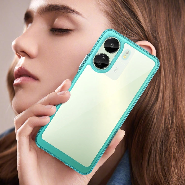 For Xiaomi Redmi 13C 4G Colorful Series Acrylic Hybrid TPU Phone Case(Transparent Blue) by buy2fix