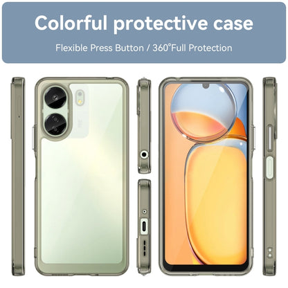 For Xiaomi Redmi 13C 4G Colorful Series Acrylic Hybrid TPU Phone Case(Transparent Grey) by buy2fix